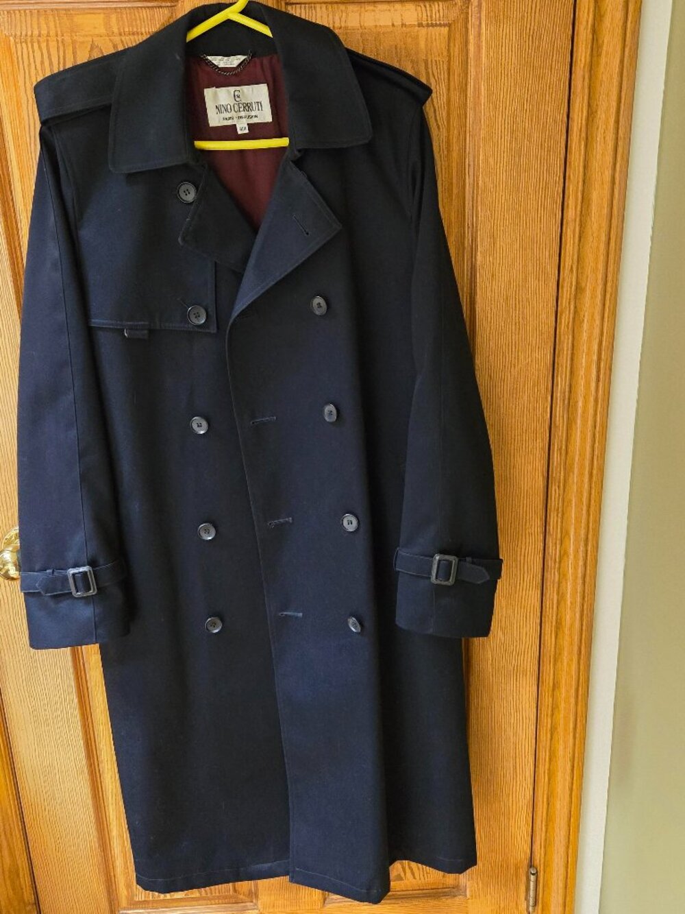 Men's Nino Cerruti Trench Coat Size 40 Regular